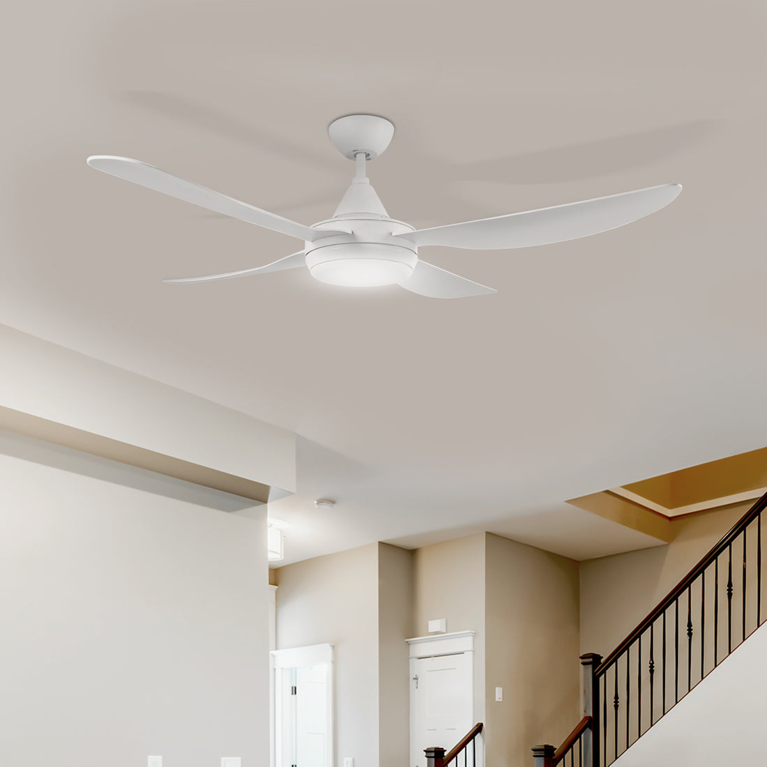 Vector-III AC Ceiling Fan 48" With LED Light 60W Tri Colour White - 22291/05
