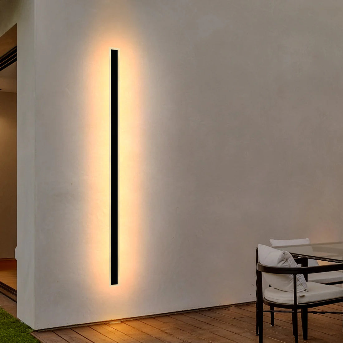 Hendrick 1800mm LED Wall Light 36W 4000K Black - 22547/06