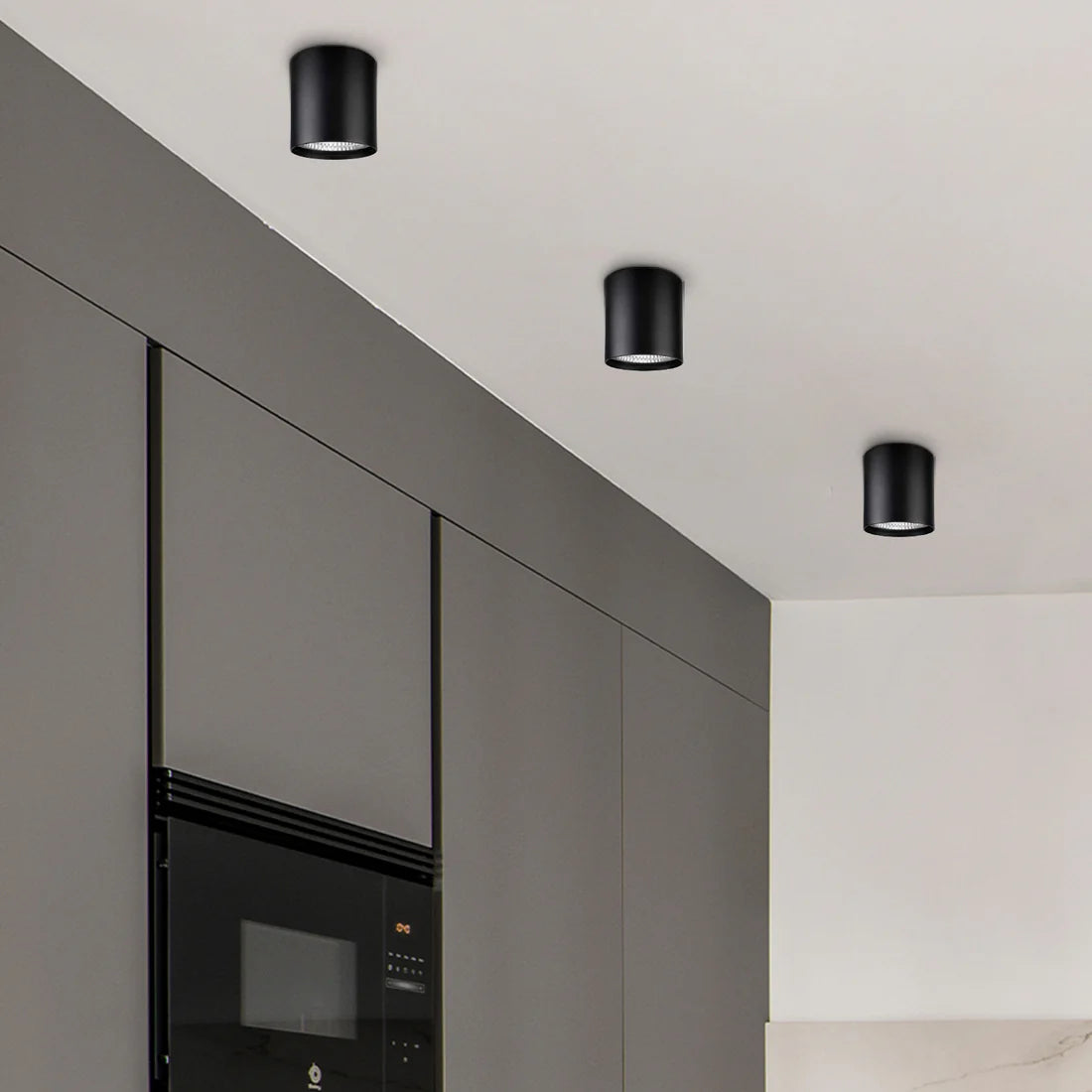 Anka Plus 108mm LED Surface Mounted Downlight 12W 3CCT Black - 22557/06