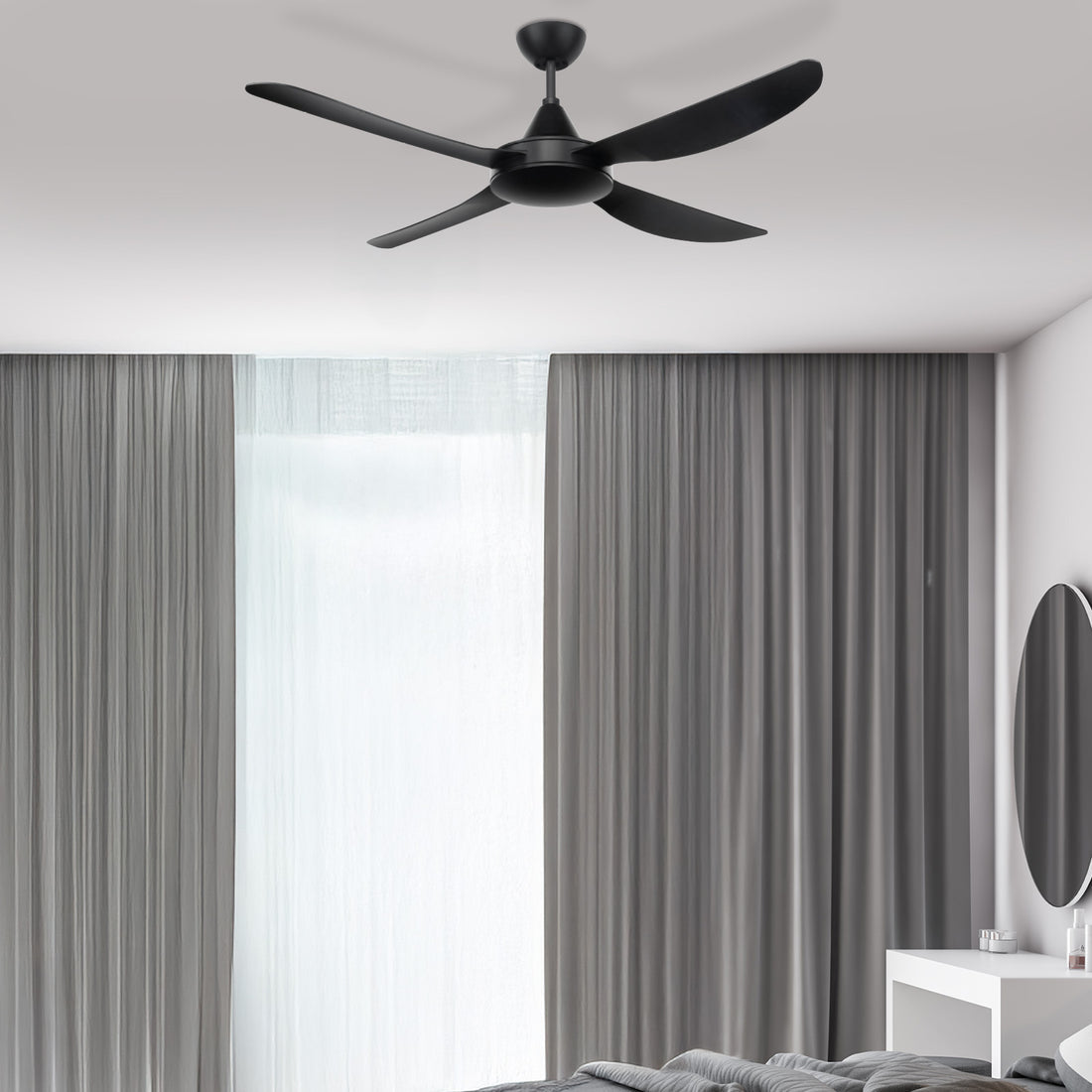 Vector DC Ceiling Fan 52" Black - 22689/06
