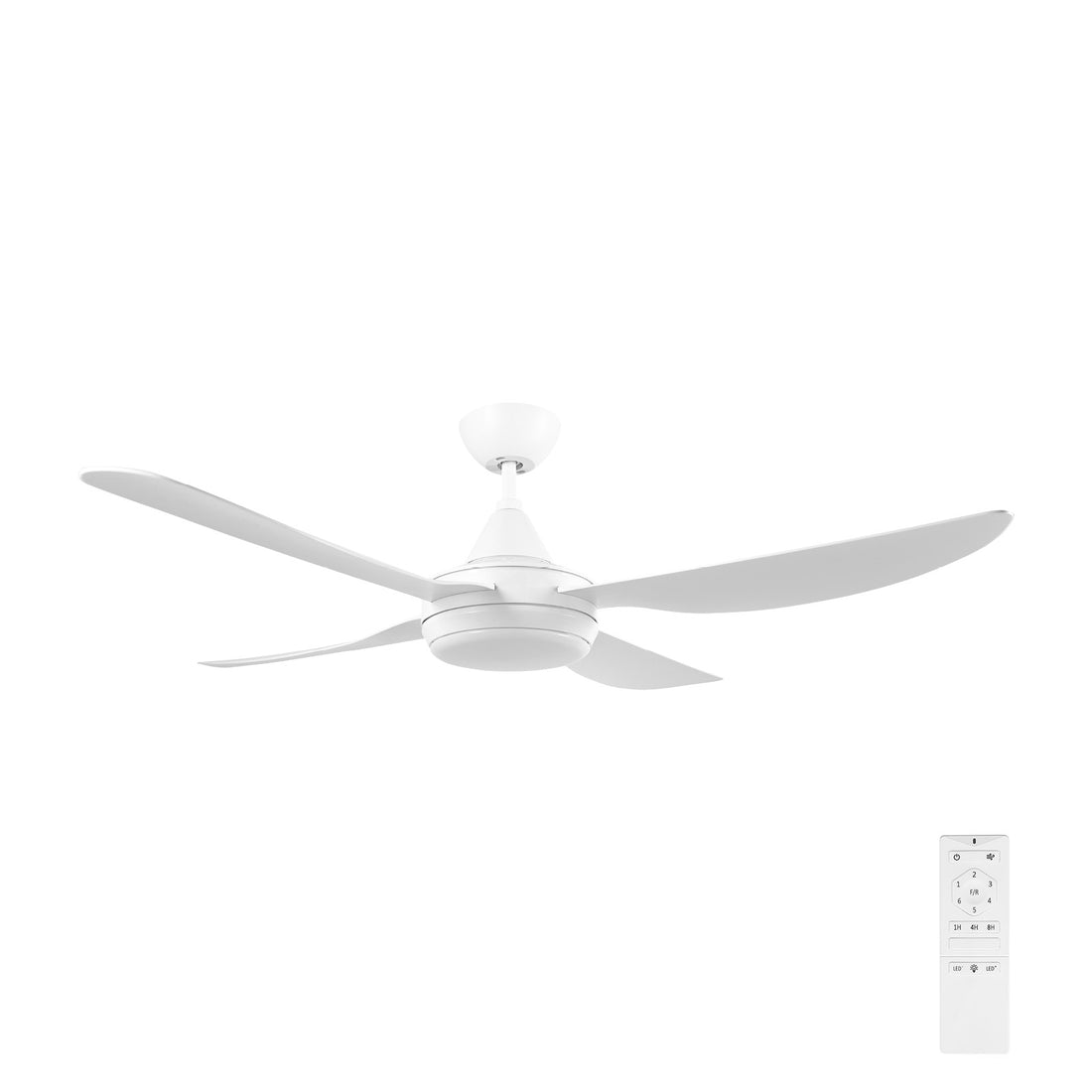Vector DC Ceiling Fan 48" With LED Light 40W Tri Colour White - 22693/05