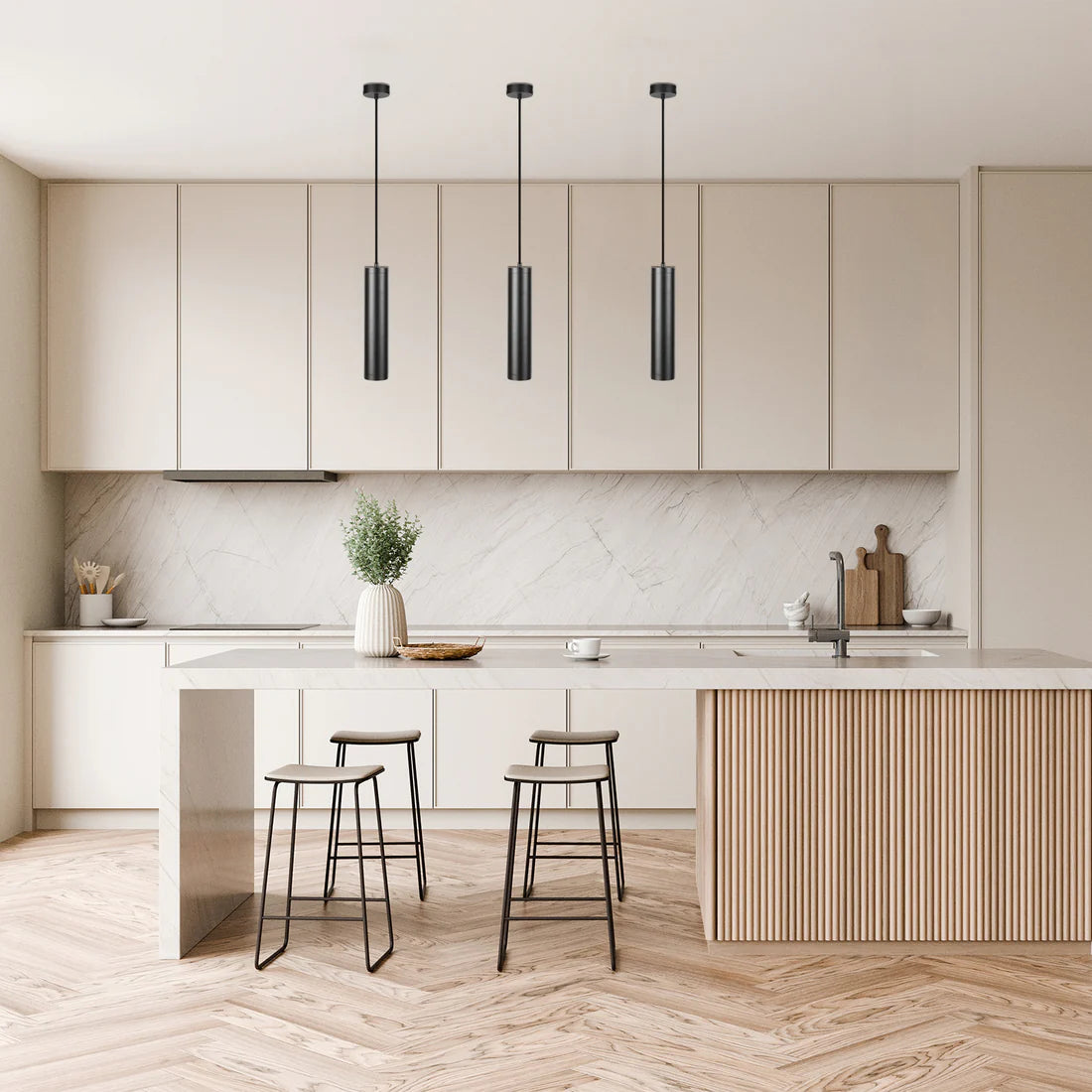 Ceres LED Pendant Light 7W 4200K Black - 22781/06