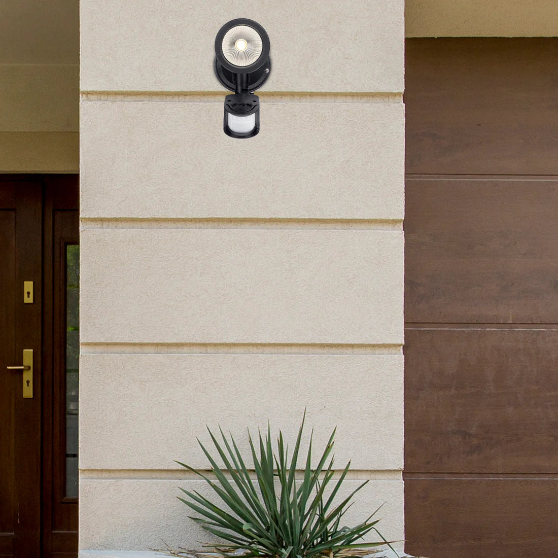 Stinger LED Floodlight with Sensor 10W 4000K Black - 22824/06