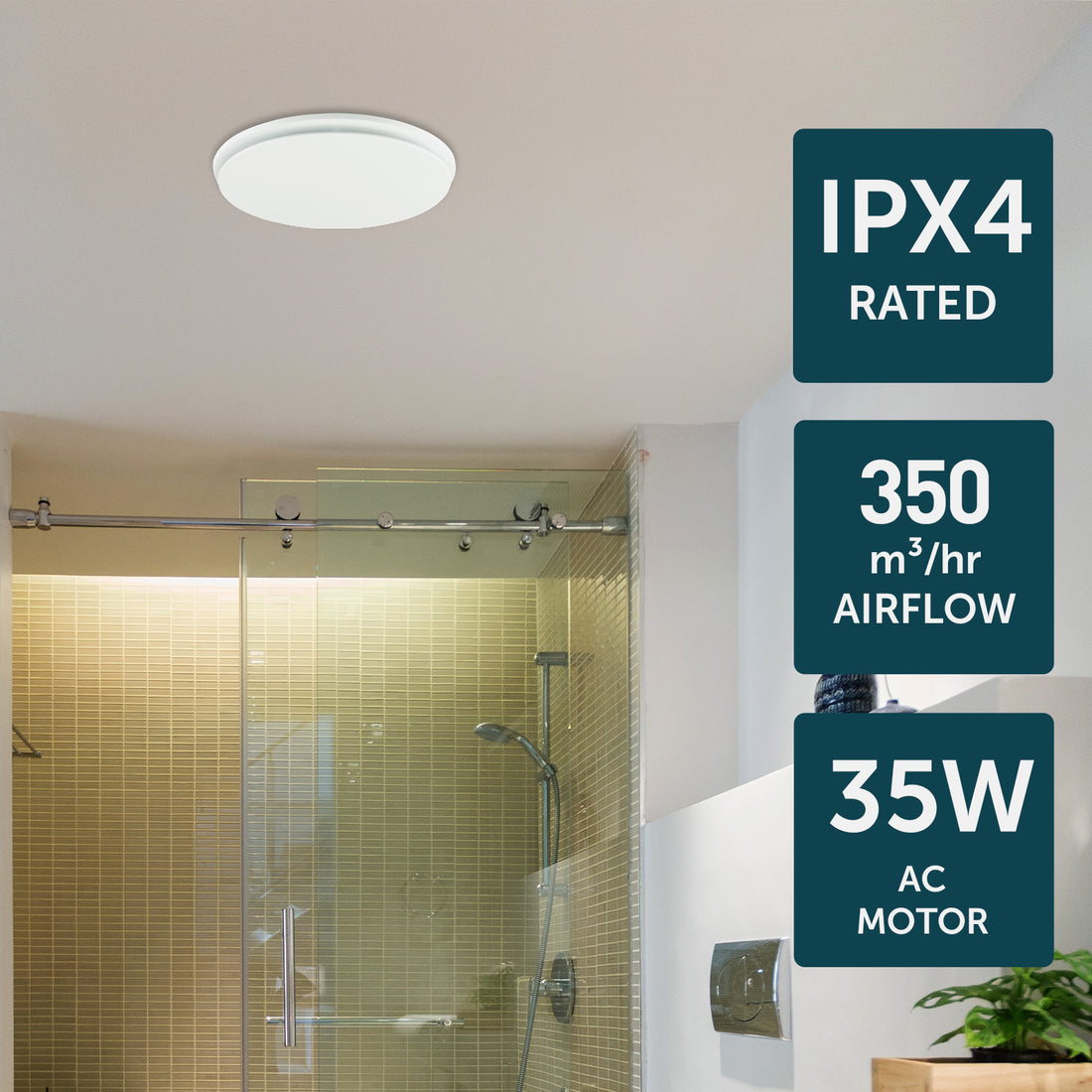 Talon Promax Round 270mm Exhaust Fan With Delay Timer White - 22894/05