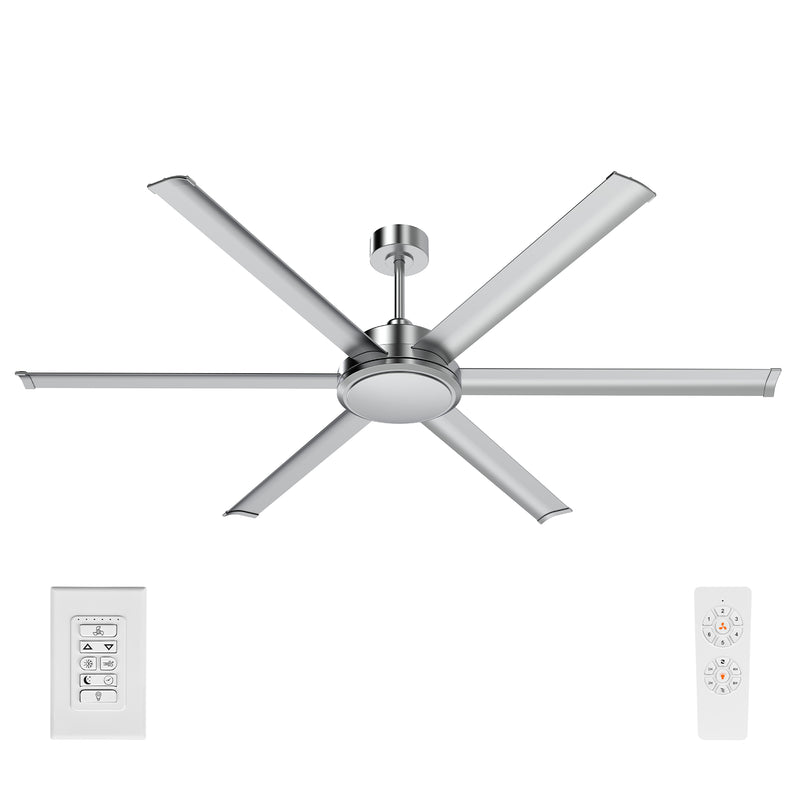 Colossus II DC Ceiling Fan 72" Satin Nickel - 22982/13