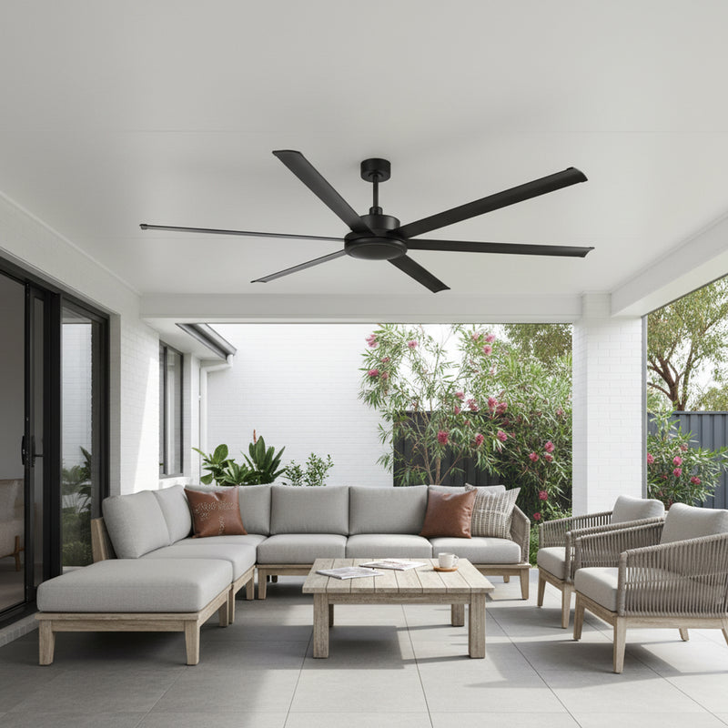 Colossus II DC Ceiling Fan 120" Black - 22989/06