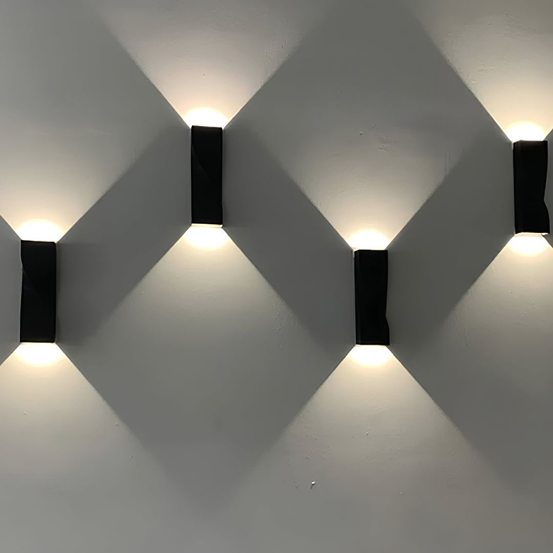 Girotri Up / Down Wall Light Grey Aluminium 3CCT - GIROTRI1