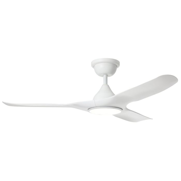 Tahiti DC Ceiling Fan with LED Light 52" 40W 3CCT Matt White - 20801801