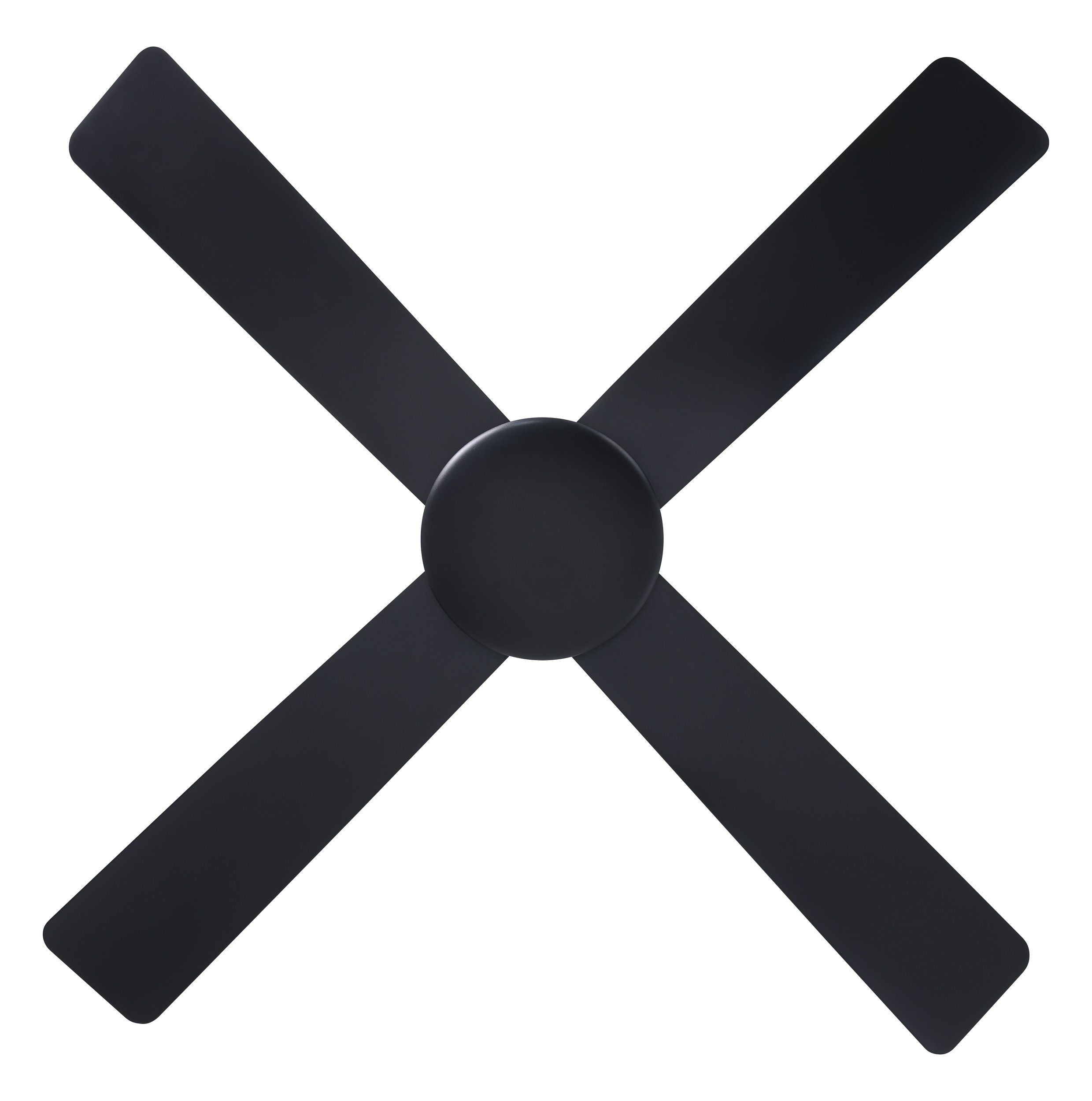 Aloha DC Ceiling Fan 48" Matt Black & Matt Black Blade With Wall Controller - 20663102