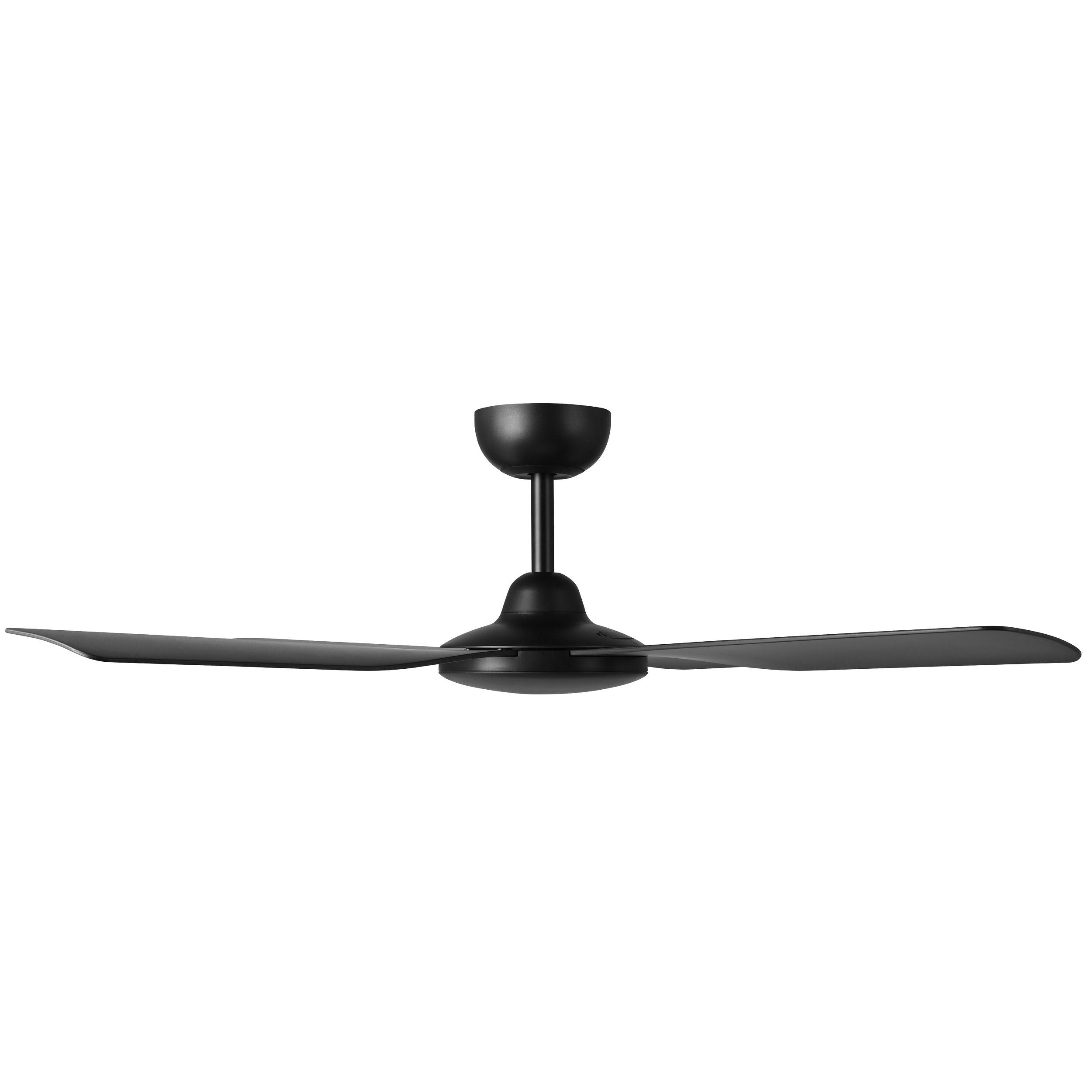 Aloha DC Ceiling Fan 48" Matt Black & Matt Black Blade With Wall Controller - 20663102