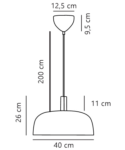 Sandro Pendant Light Black - 2612003003