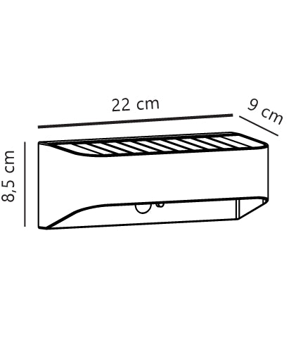 Marcellio LED Solar Wall Light 5W 3000K Brown - 2618001018