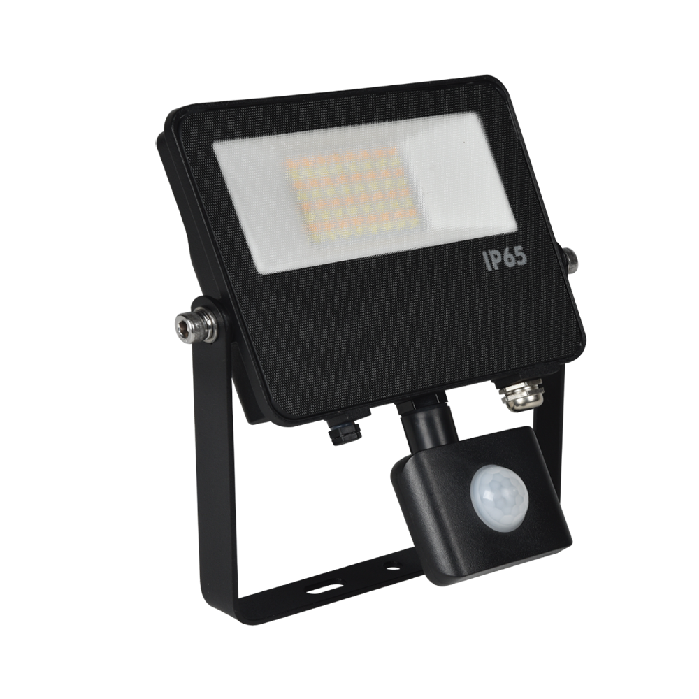 SupValite V Flood Lights 30W With Sensor Black Aluminium 5CCT - 271000S