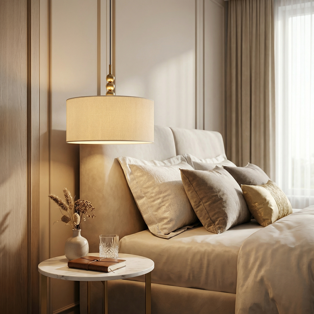 Poetix 500mm Pendant Light Matt Gold & Ivory - POETIX PE50-GD