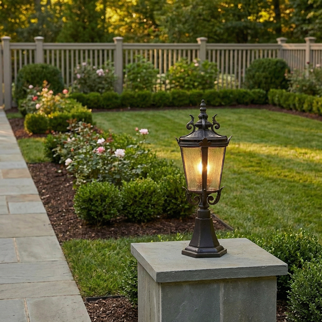 Albany Medium Pillar Mount Antique Bronze IP44 - 1000028
