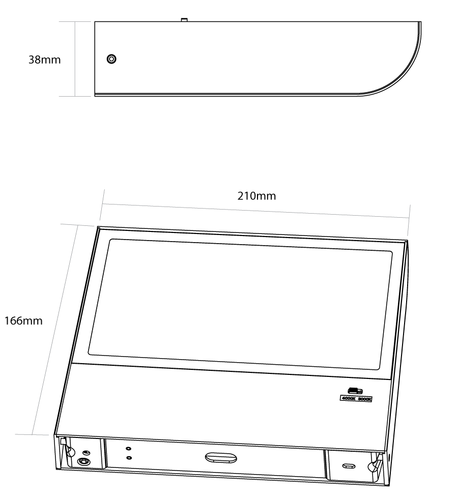 Michigan XL LED Wall Light White - SI A/MICHIGAN/XL/WHITE