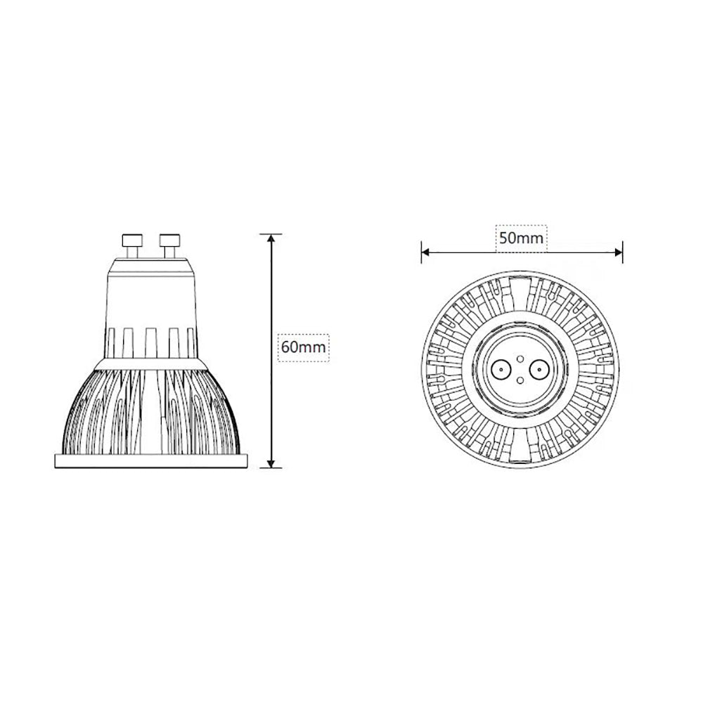 Buy LED Globes Australia Boss LED Globe GU10 240V 6W White Aluminium 3000K - MBGU306