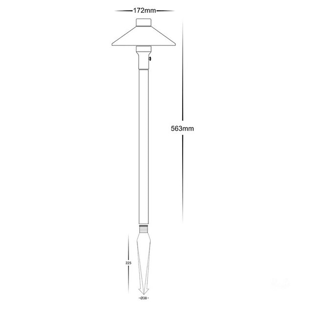 Buy Pathway Lights Australia Pathway Light W172mm 12V Solid Brass 3CCT - HV1454T