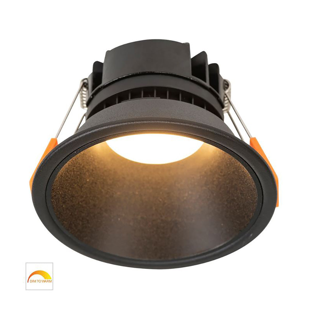Buy Recessed LED Downlights Australia Round Recessed LED Downlight Black Aluminium / Insert 2 CCT - HV5528D2W-BB