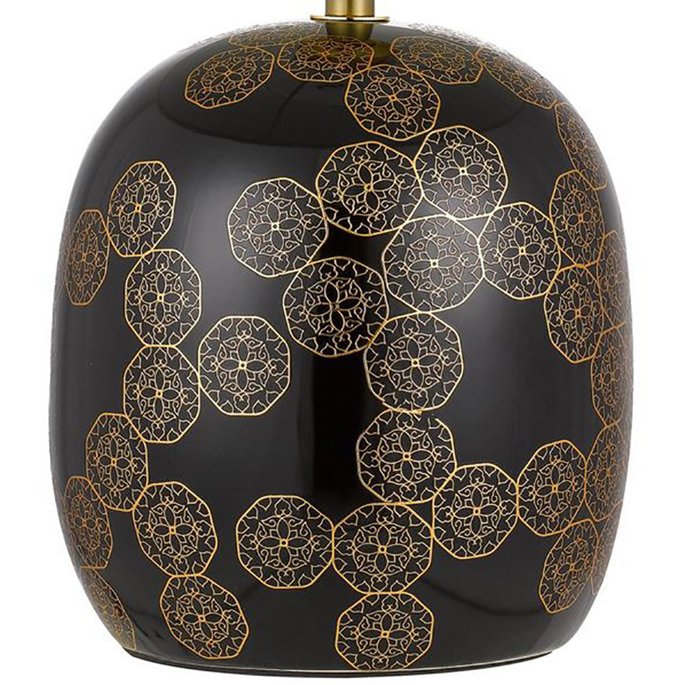 Buy Table Lamps Australia Wishes Table Lamp Black / Gold Ceramic - WISHES TL-BKIV