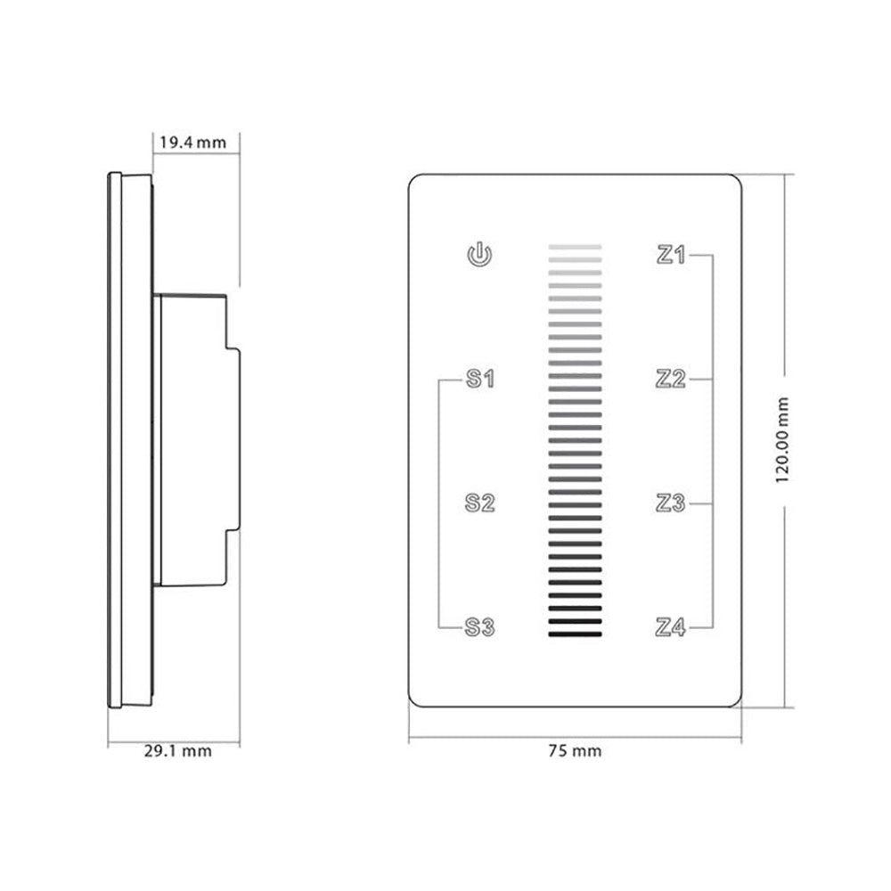 Buy Strip Light Controllers Australia LED Touch Panel Controller White Plastic - HV9101-2830A