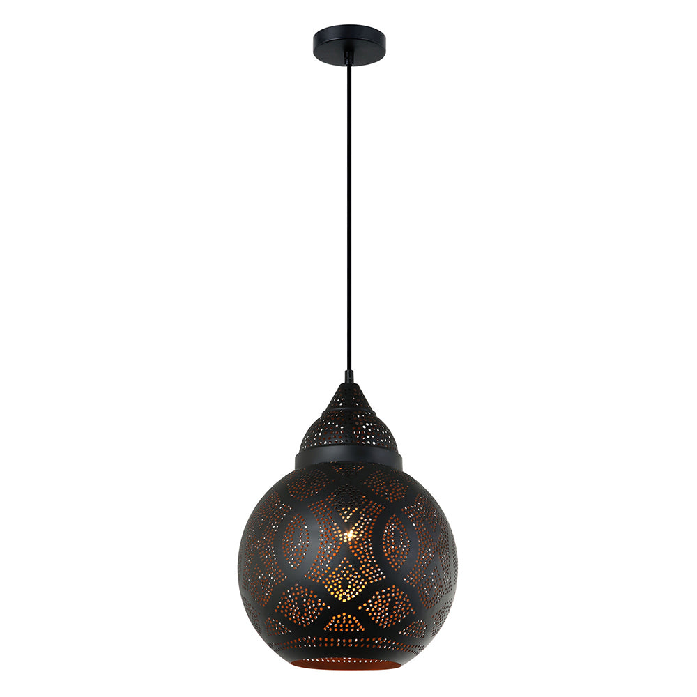 Buy Pendant Lights Australia MARRAKESH Bell Pendant Light Black / Gold - MARRAKESH01