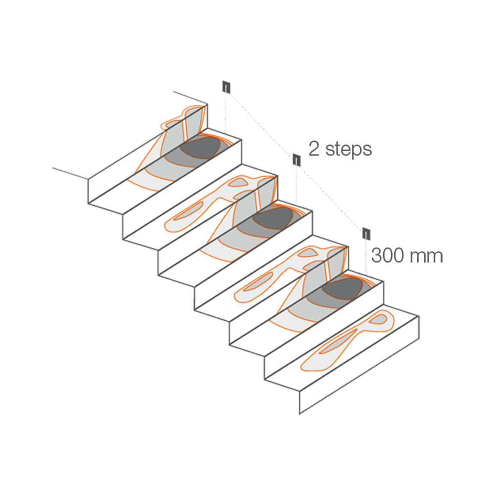 Buy Step Lights Australia Line 1.1 Step Light H70mm For Mounting In Plasterboard Steel - FL1270