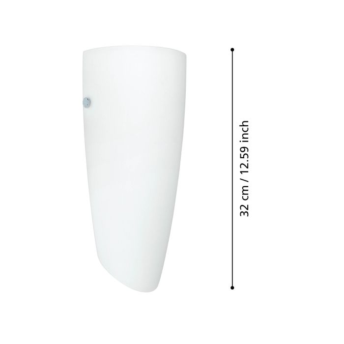Nemo Wall Light Satin Nickel & White - 83119N