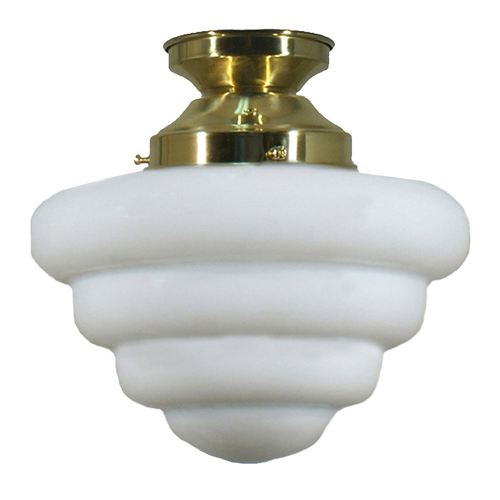 Buy DIY Batten Fix Lights Australia DIY Batten Fix Brass With 10" Beehive Opal Matt Glass - 3000034