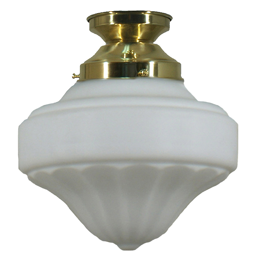 Buy DIY Batten Fix Lights Australia DIY Batten Fix Brass With 9" Derby Opal Matt Glass - 3000053