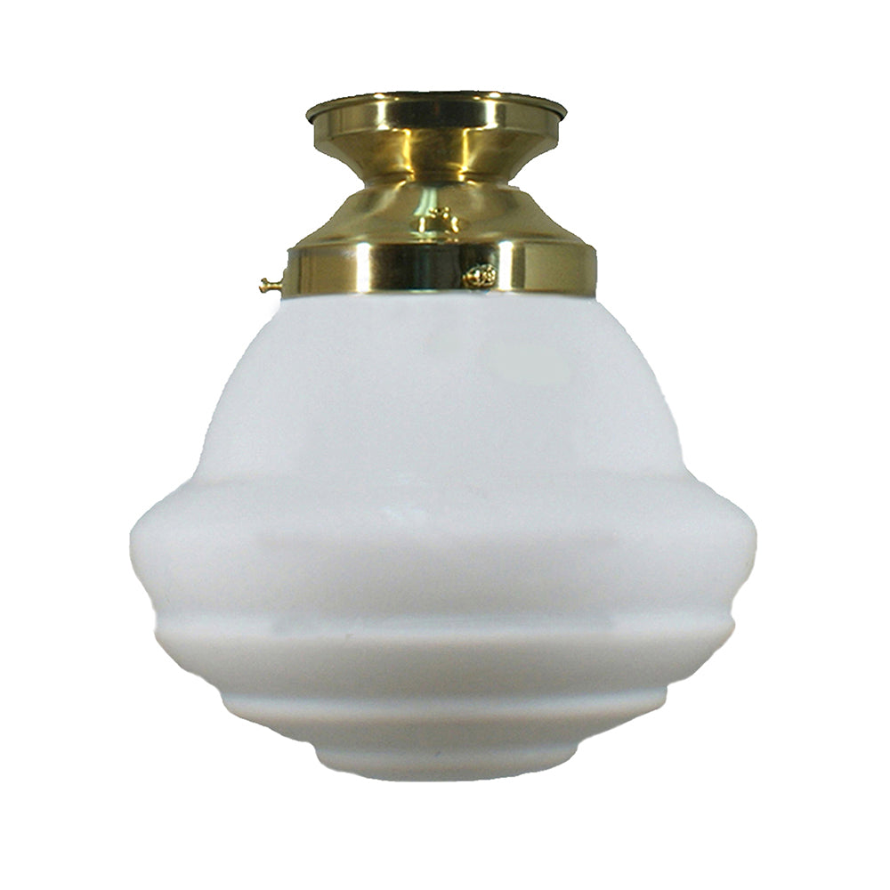 Buy DIY Batten Fix Lights Australia DIY Batten Fix Brass With 9" Parkville Opal Matt Glass - 3000054