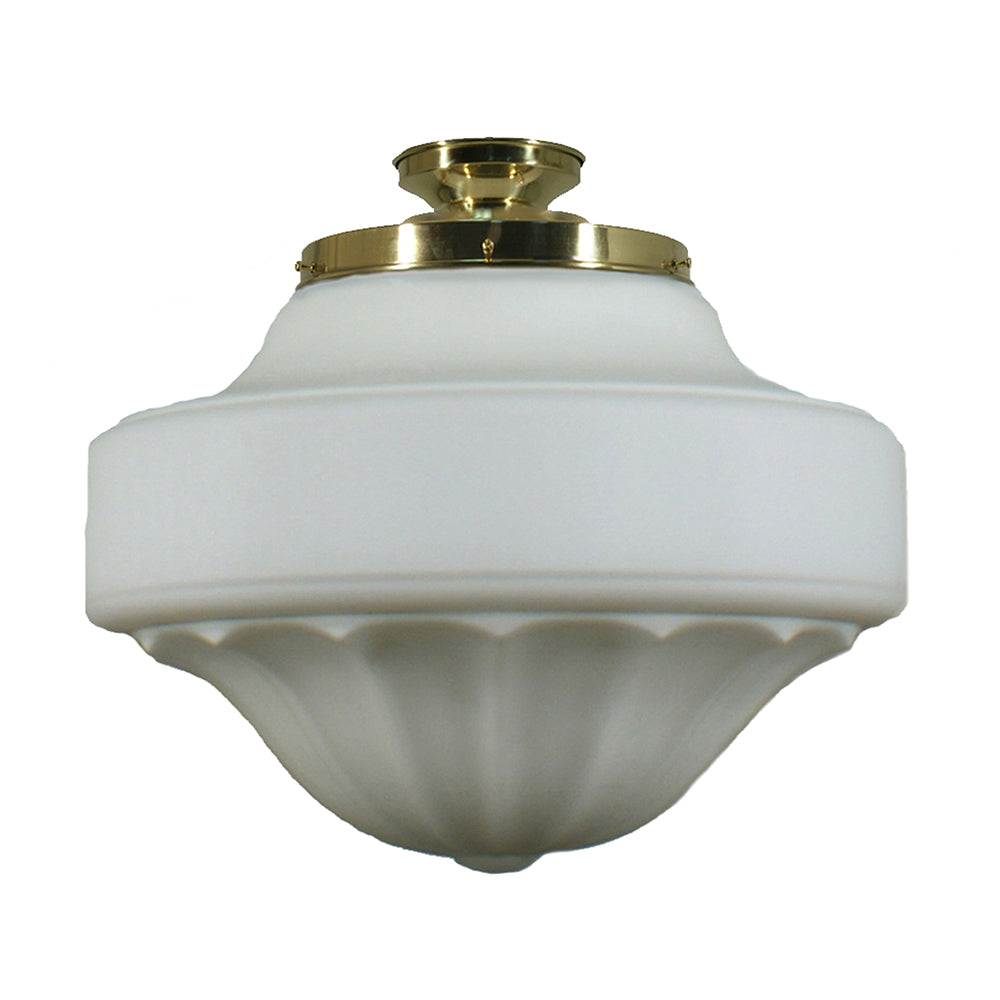 Buy DIY Batten Fix Lights Australia DIY Batten Fix Brass With 13" Derby Opal Matt Glass - 3000062