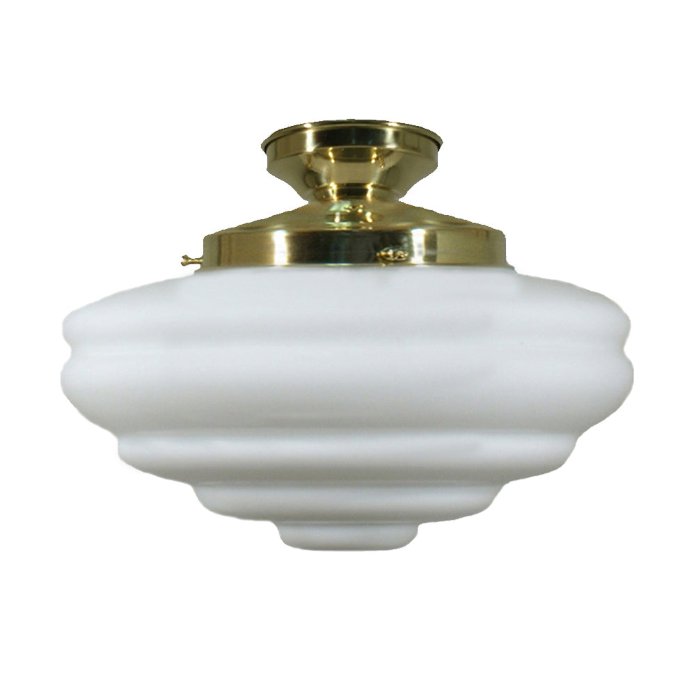 Buy DIY Batten Fix Lights Australia DIY Batten Fix Brass With Chateau Opal Matt Glass - 3000065