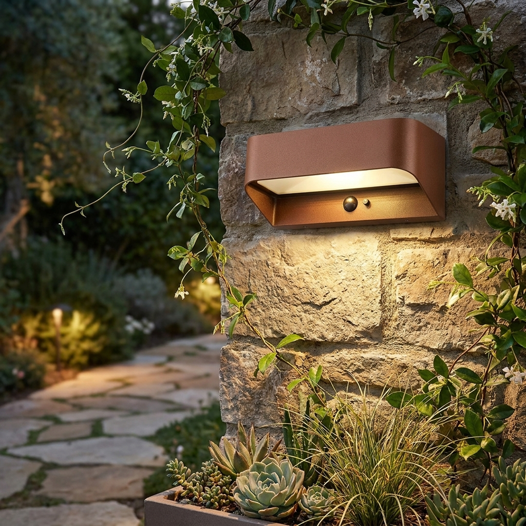 Marcellio LED Solar Wall Light 5W 3000K Brown - 2618001018
