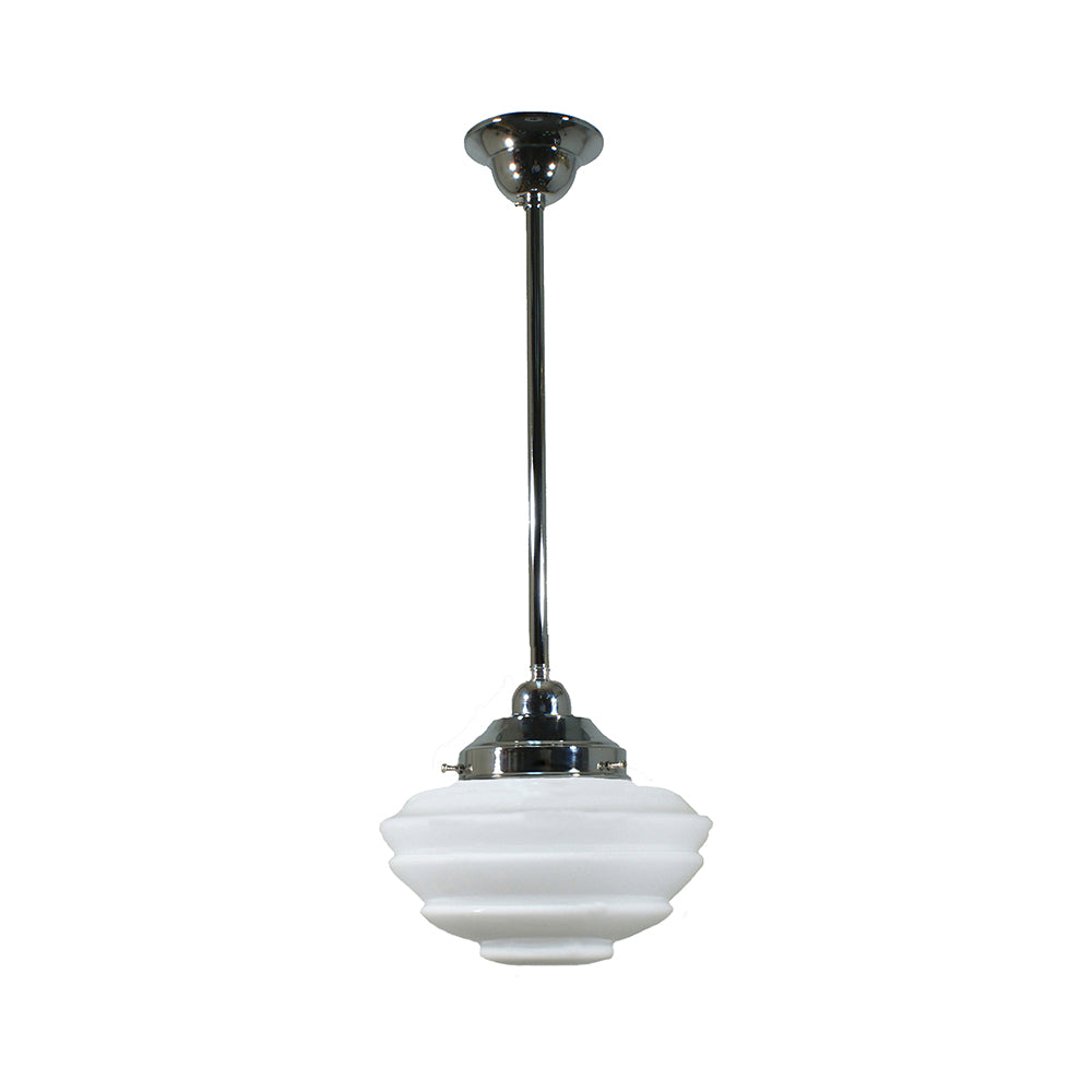 Buy Pendant Lights Australia Single Rod Pendant Chrome With Cannes Opal Matt Glass - 3010190