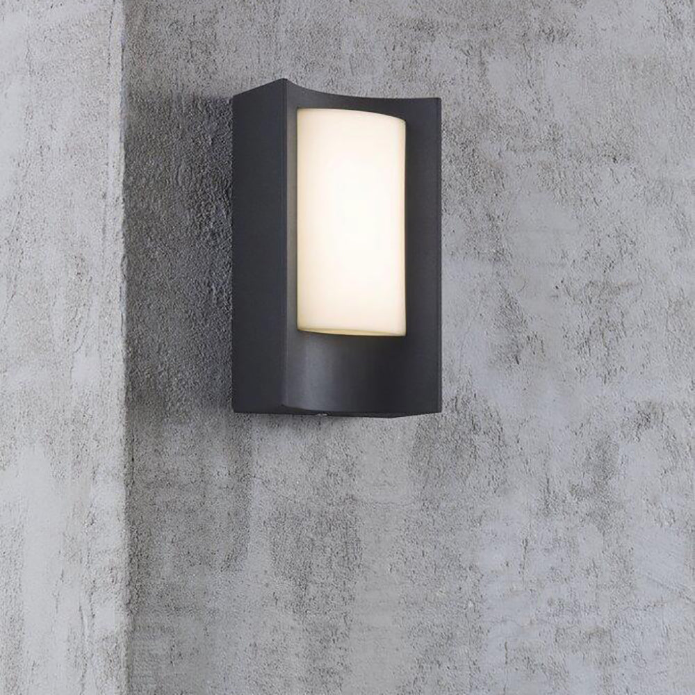 Buy Exterior Wall Lights Australia Aspen 1 Light Wall Black, Opal - 46981003