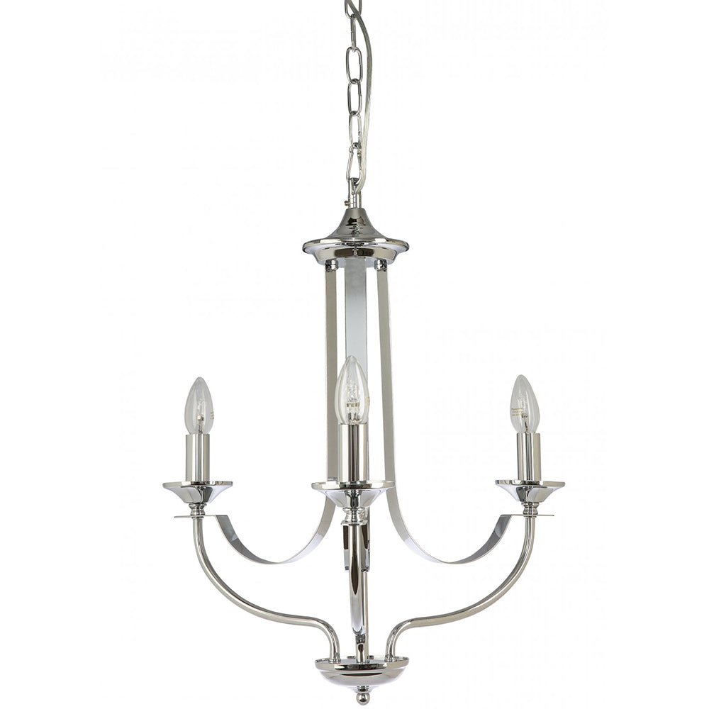 Buy Chandeliers Australia Fiorentino Lighting - HOODSHIRE 3 Light Chandelier Chrome