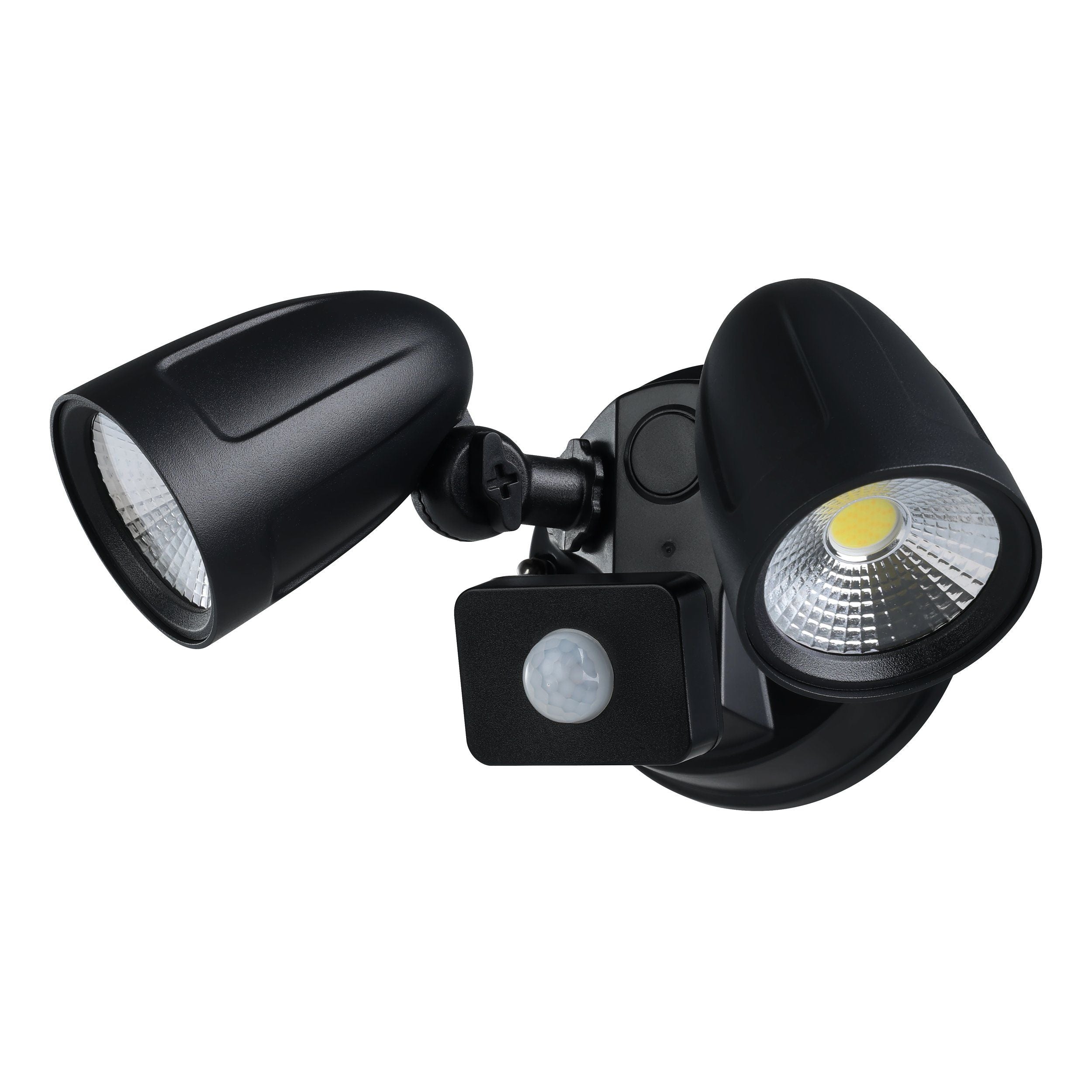 Chopper II LED 2 Light Security Wall Light With Sensor 15W Tri Colour Black - 206539