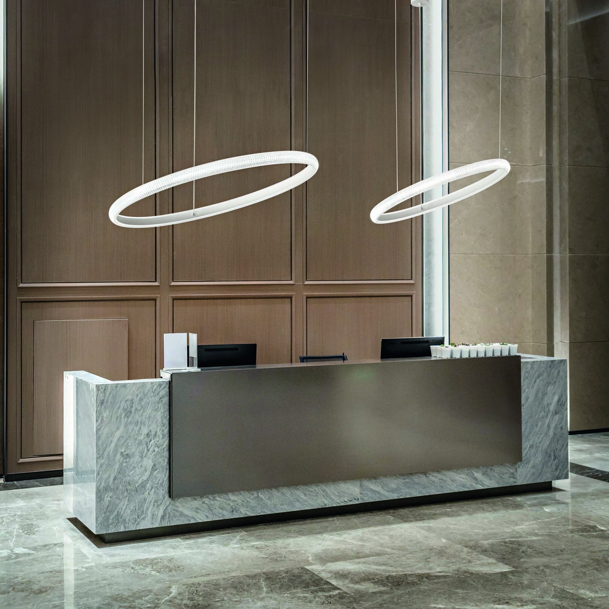 Miracle Metal 600mm LED Pendant 37W 3000K White - 325828