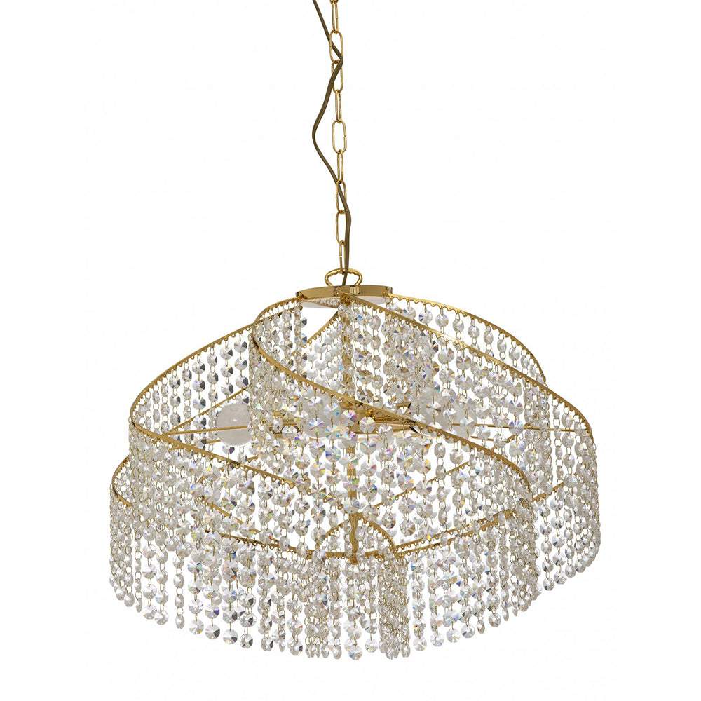 Buy Chandeliers Australia Fiorentino Lighting - EDEN 5 Light Crystal Gold Chandelier