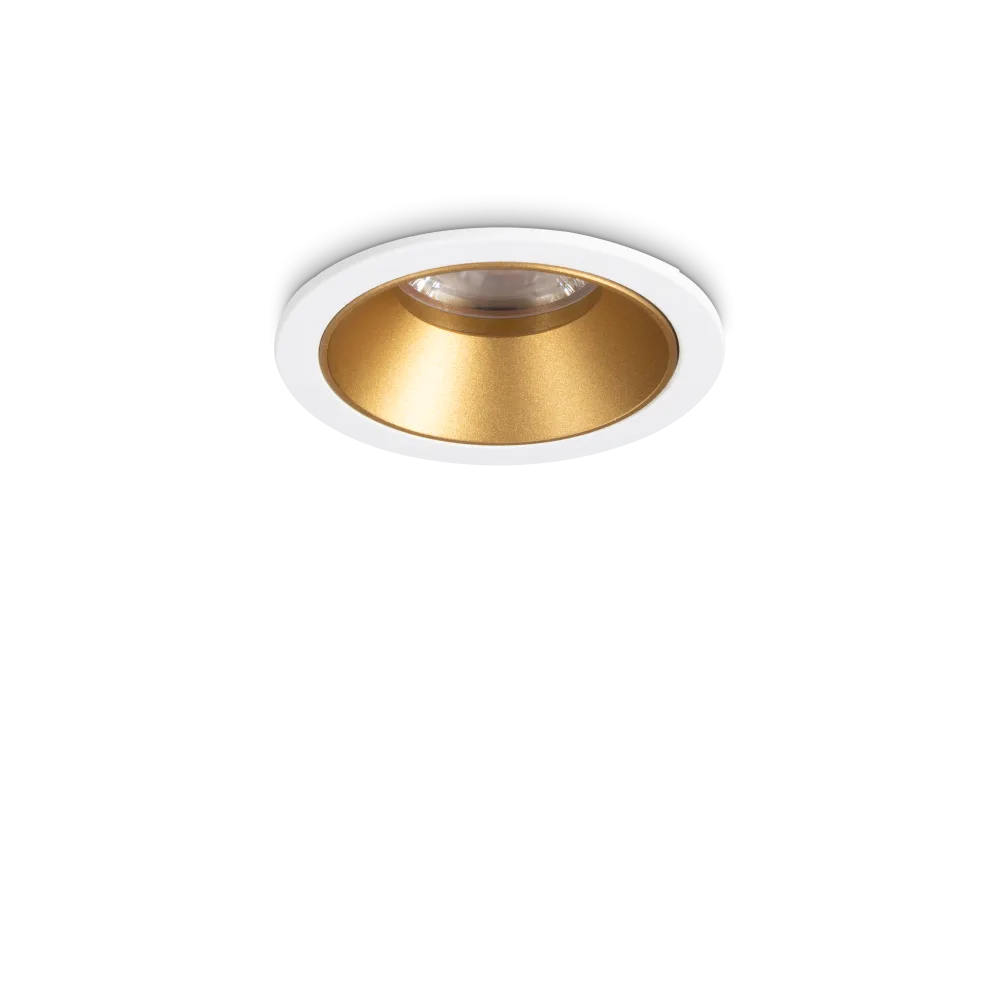 Game Trim Round Recessed LED Downlight 5.5W 3000K Aluminium White Gold - 349084