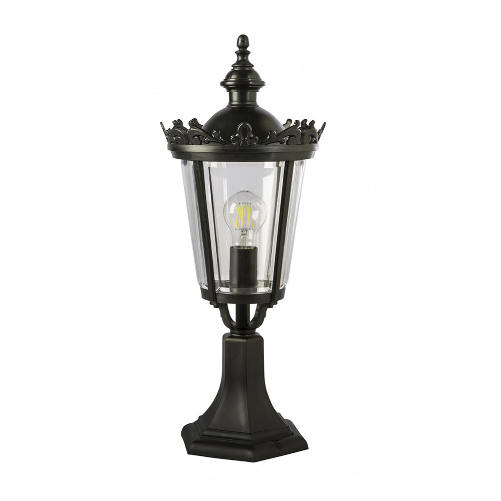 Buy Pillar & Pedestal Lights Australia Fiorentino Lighting - KENSINGTON 1 Light Pillar Mount Black