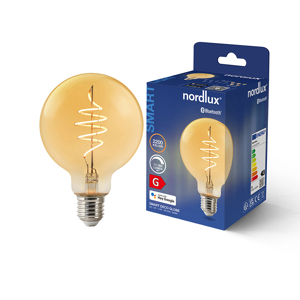 Buy Smart LED Globes Australia G95 Smart LED Globe ES 240V 4.7W Amber Glass 2200K - 2170132747
