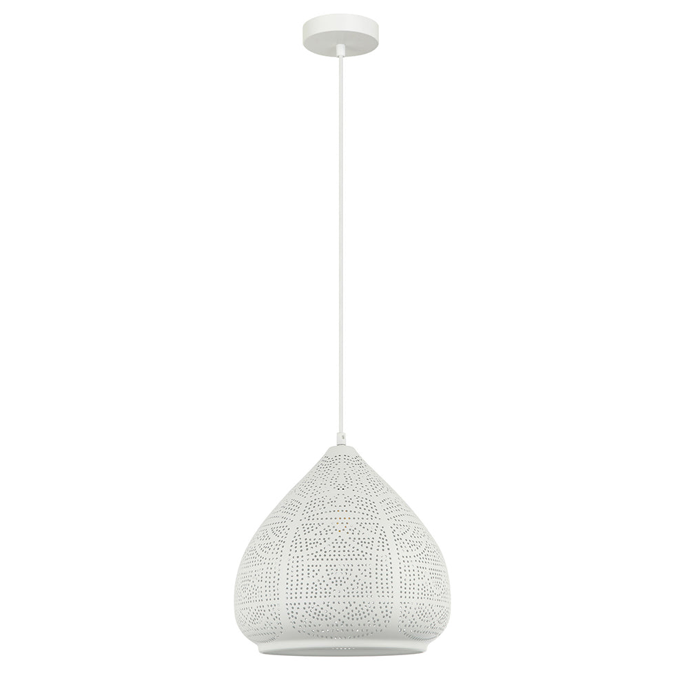 Buy Pendant Lights Australia MARRAKESH Ellipse Pendant Light White - MARRAKESH07