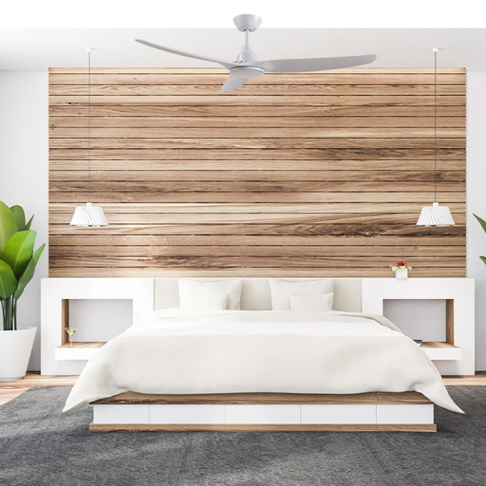 Buy DC Ceiling Fans With Light Australia SKYFAN DC Ceiling Fan 60" White with LED - SKY1503WH-L