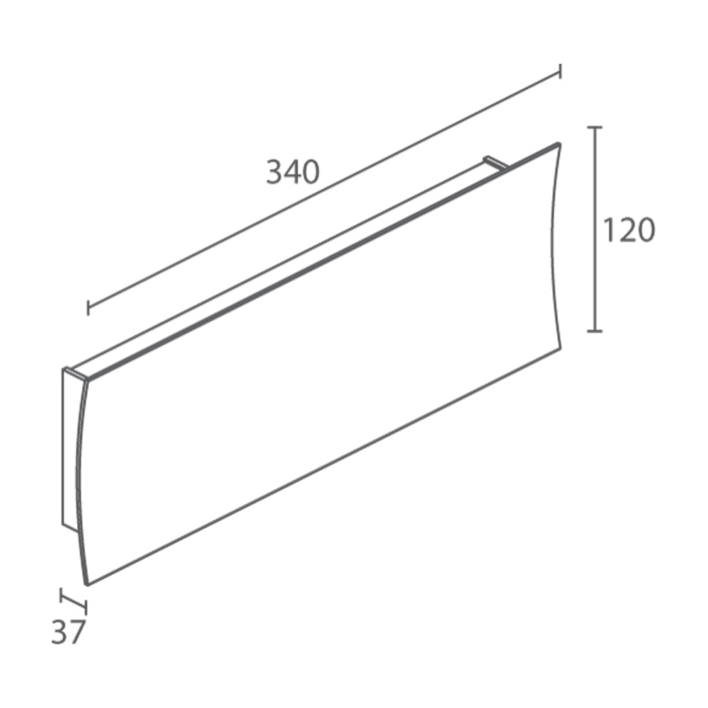 Buy Wall Sconce Australia Berica IN 3.1 Concave Wall Sconce 27W DALI Aluminium 3000K - BB3110
