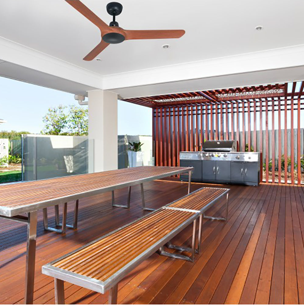 Buy AC Ceiling Fans Australia SPYDA AC Ceiling Fan 50" Teak - SPY1253NTK