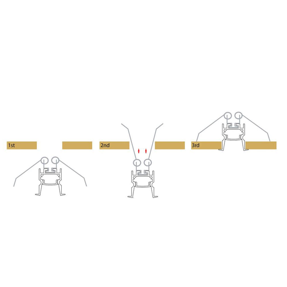 Buy Strip Light Profiles Australia Strip Light Profile W29.5mm L3000mm Silver Aluminium - HV9695-2926-3M