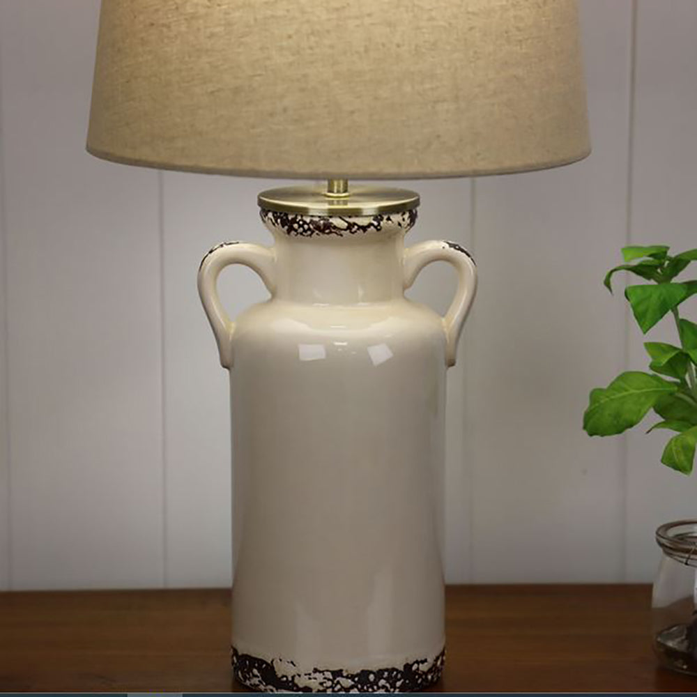 Buy Table Lamps Australia Whitby Table Lamp Ivory Ceramic Ivory Cotton - OL98897