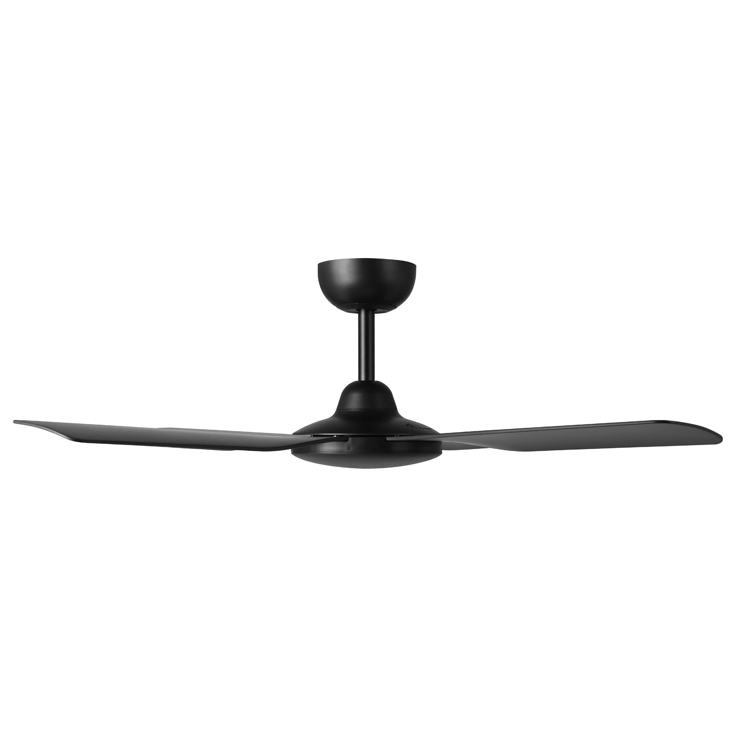 Aloha DC Ceiling Fan 52" Matt Black & Matt Black Blade With Wall Controller - 20663202